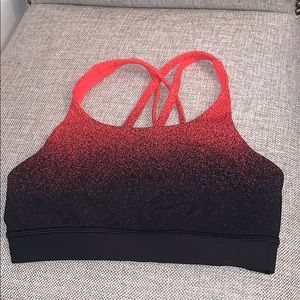 Black and Red Lululemon Sports Bra